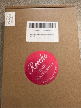Reecho Pink Round Hair Extensions Sticker